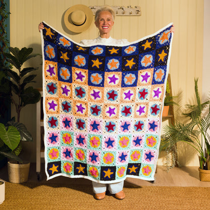 Red Heart Starry Spectrum Crochet Blanket Red Heart Starry Spectrum Crochet Blanket