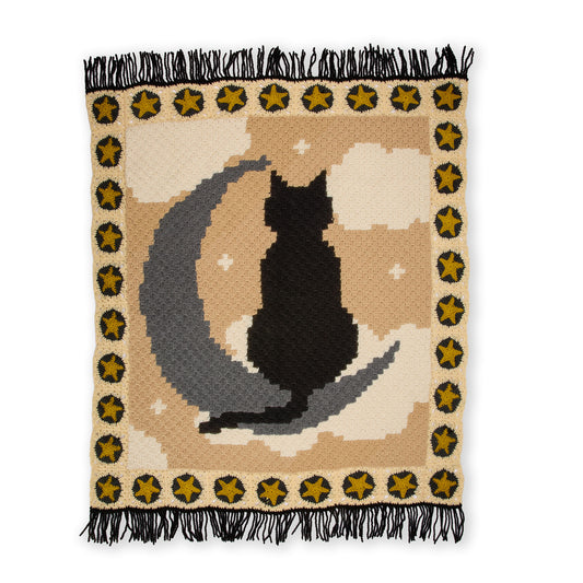 Red Heart Mystic Feline Crochet Blanket