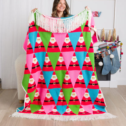 Red Heart Santa's Coming to Town Crochet Blanket Red Heart Santa's Coming to Town Crochet Blanket