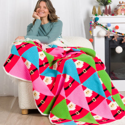 Red Heart Santa's Coming to Town Crochet Blanket Red Heart Santa's Coming to Town Crochet Blanket