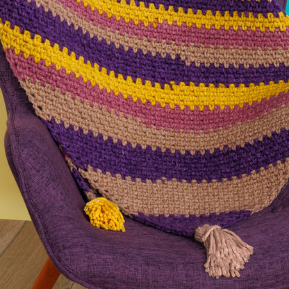 Red Heart Crochet Super Stripes On-A-Bias Blanket Red Heart Crochet Super Stripes On-A-Bias Blanket