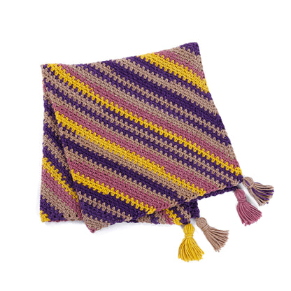 Red Heart Crochet Super Stripes On-A-Bias Blanket Red Heart Crochet Super Stripes On-A-Bias Blanket