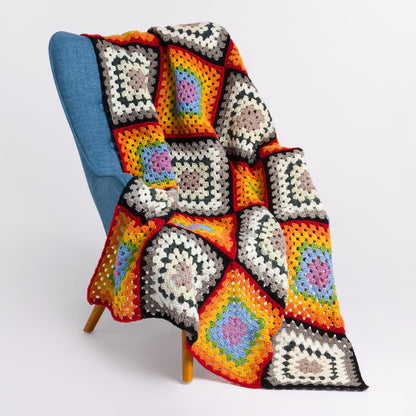 Red Heart Crochet Groovy Granny Blanket Red Heart Crochet Groovy Granny Blanket