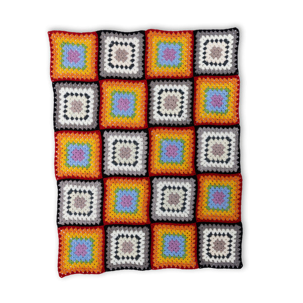 Free Easy Red Heart Crochet Groovy Granny Blanket Pattern