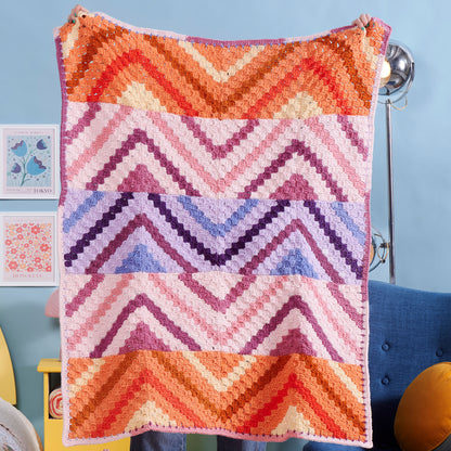 Red Heart Crochet Waveform Panels Blanket Red Heart Crochet Waveform Panels Blanket