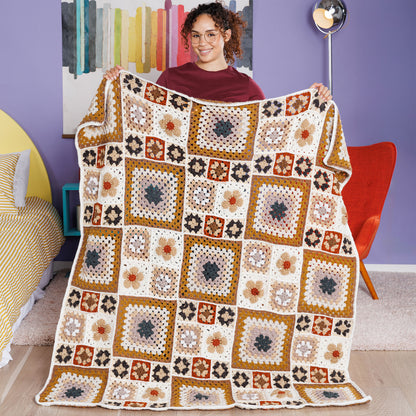 Red Heart Patchwork Dreams Crochet Blanket Version 2