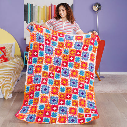 Red Heart Zippy Stripes Crochet Blanket Red Heart Zippy Stripes Crochet Blanket