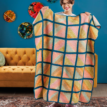 Red Heart Crochet Mossy Blocks Blanket Red Heart Crochet Mossy Blocks Blanket