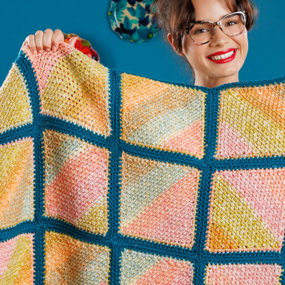 Red Heart Crochet Mossy Blocks Blanket Red Heart Crochet Mossy Blocks Blanket