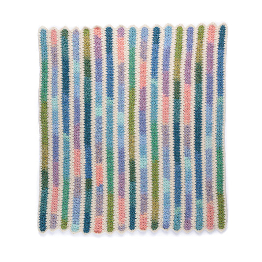 Red Heart Zippy Strips Crochet Blanket