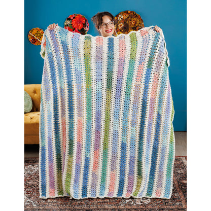 Red Heart Zippy Strips Crochet Blanket Red Heart Zippy Strips Crochet Blanket