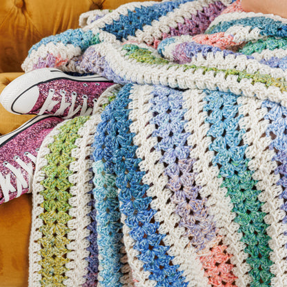 Red Heart Zippy Strips Crochet Blanket Red Heart Zippy Strips Crochet Blanket