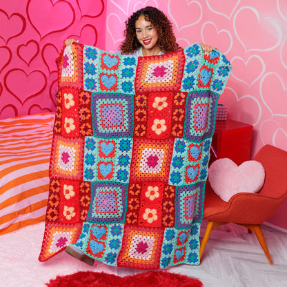 Red Heart Positively Zany Crochet Blanket Red Heart Positively Zany Crochet Blanket