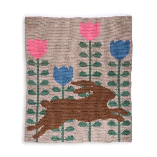 Red Heart Leaping into Spring Crochet Blanket