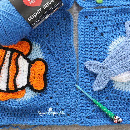 Red Heart Under the Sea Crochet Blanket Red Heart Under the Sea Crochet Blanket