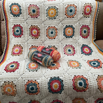 Red Heart Tranquil Garden Crochet Blanket Red Heart Tranquil Garden Crochet Blanket