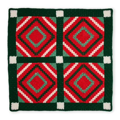 Red Heart Crochet Quilted Classic Christmas Blanket Red Heart Crochet Quilted Classic Christmas Blanket