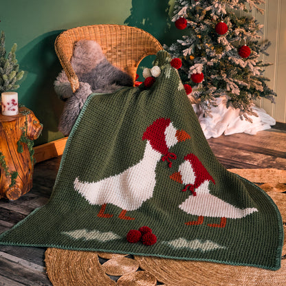 Red Heart Holiday Geese Crochet Blanket Red Heart Holiday Geese Crochet Blanket