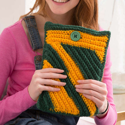 Red Crochet Heart Ipad case Crochet case made in Red Heart Super Saver Yarn