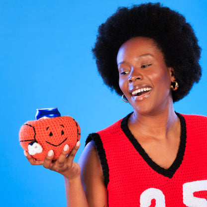 Red Heart Crochet Basketball Can Cozy Red Heart Crochet Basketball Can Cozy