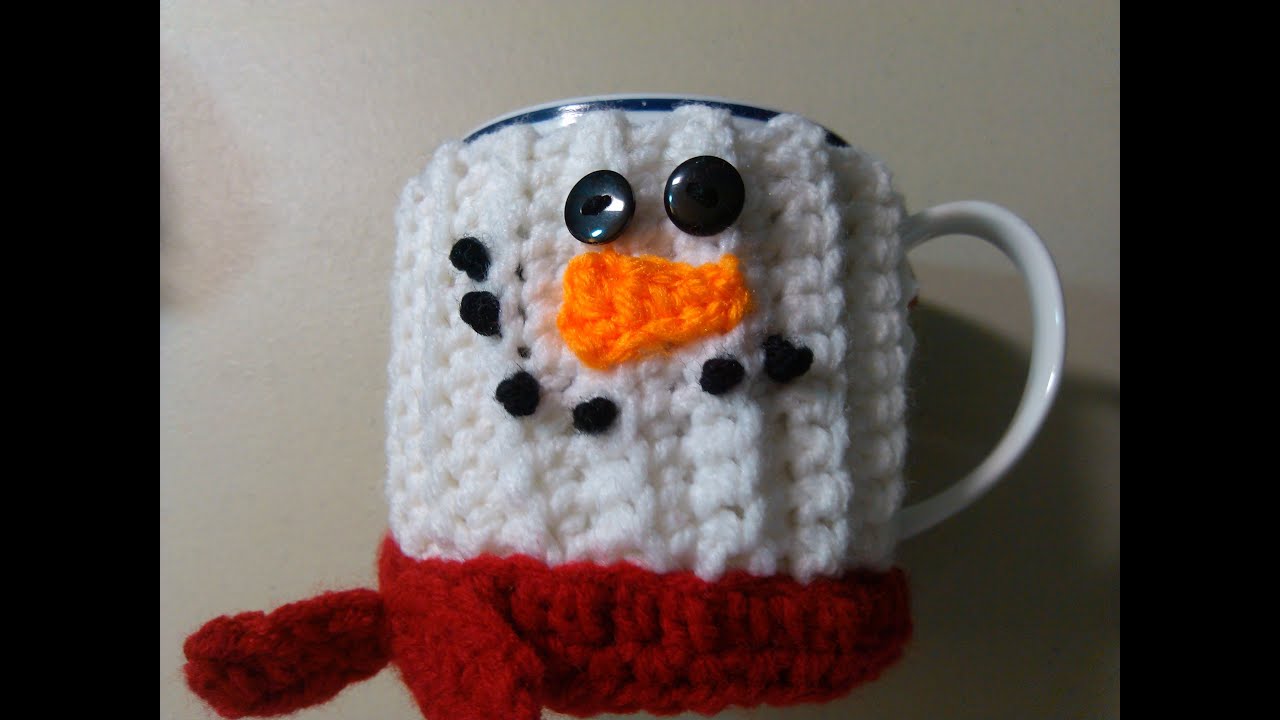 Red Heart Snowman Mug Hug Crochet
