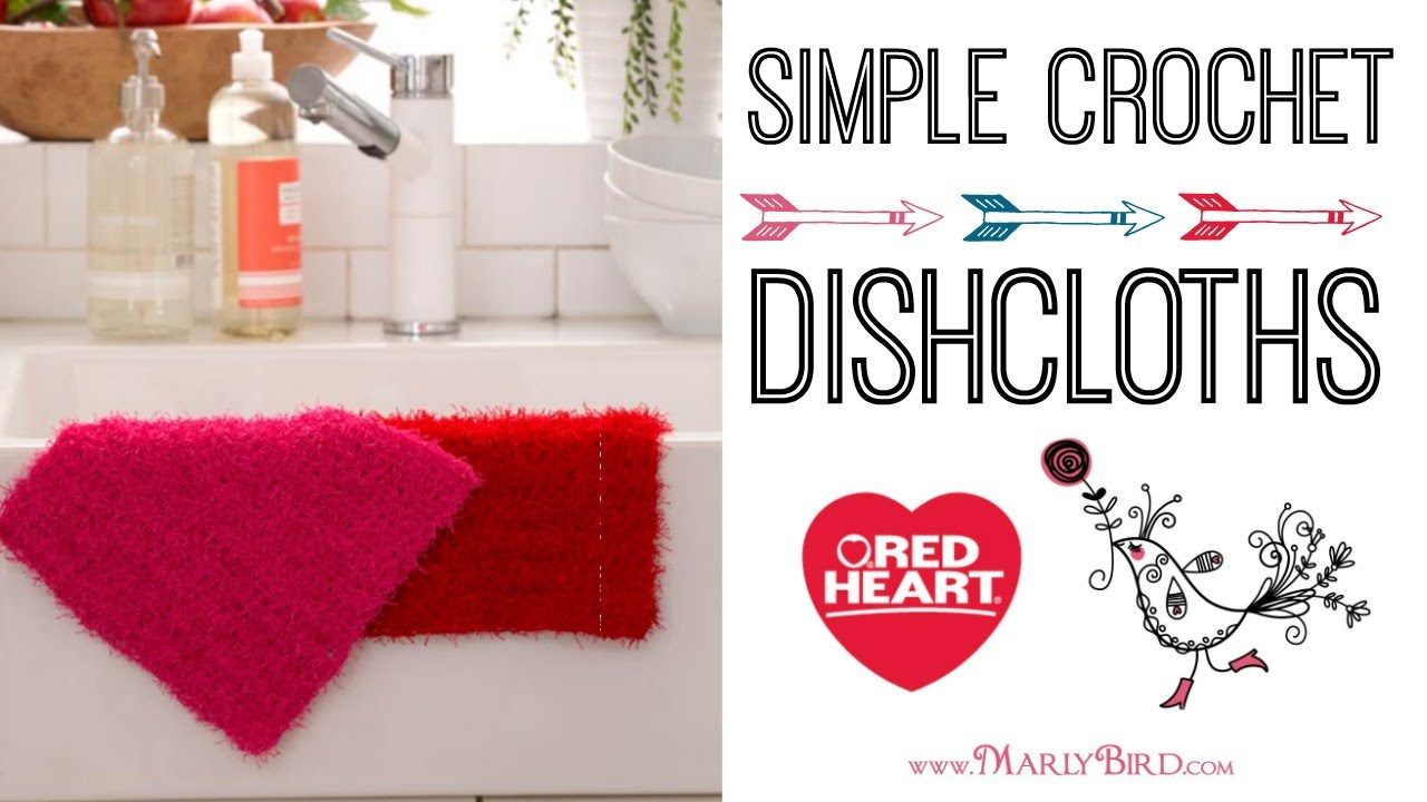 Red Heart Simple Crochet Dishcloth