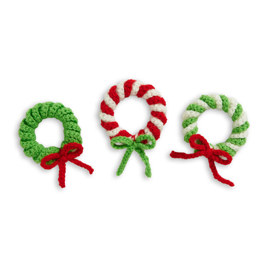 Red Heart Crochet Wreath Ornament