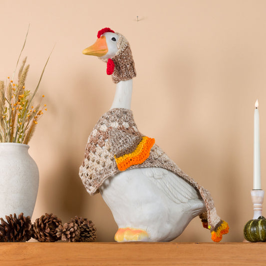 Red Heart Crochet Gobble Gobble Porch Goose Outfit