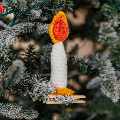 Red Heart Crochet Candle Clips Red Heart Crochet Candle Clips