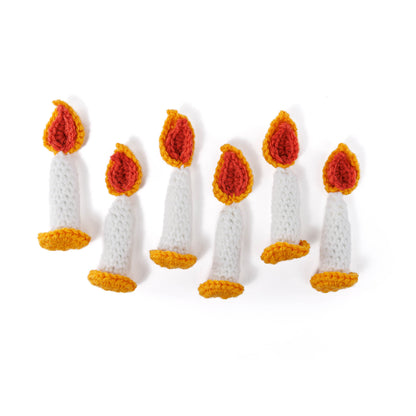 Red Heart Crochet Candle Clips Red Heart Crochet Candle Clips