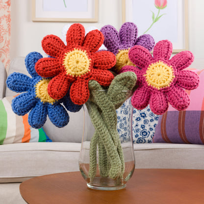Red Heart Daisies for Days Crochet Flowers Version 2
