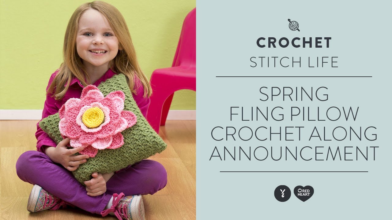 Red Heart Spring Fling Pillow Crochet