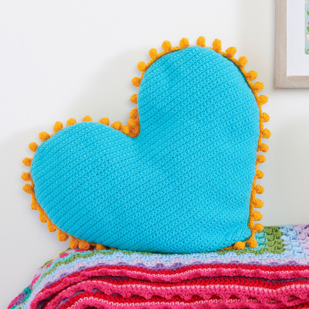 Crochet Pillow made in Red Heart Super Saver Yarn