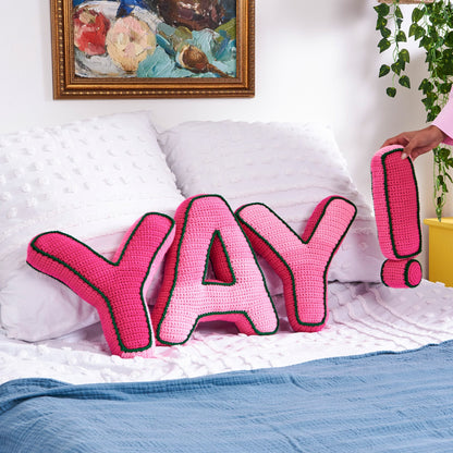 Red Heart Crochet YAY! Pillow Crochet Pillow made in Red Heart Yarn