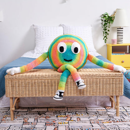 Red Heart Crochet Adventure Pal Pillow Crochet Pillow made in Red Heart Yarn