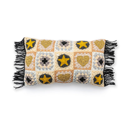 Red Heart Shooting Stars Crochet Pillow Red Heart Shooting Stars Crochet Pillow