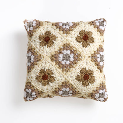 Red Heart Crochet Poppy Fields Pillow Version 2