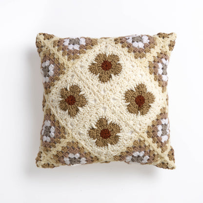 Red Heart Crochet Poppy Fields Pillow Version 2