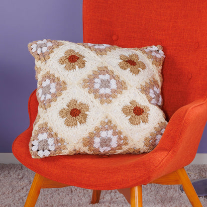 Red Heart Crochet Poppy Fields Pillow Version 2