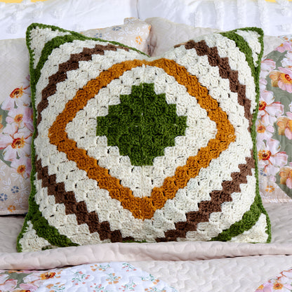 Red Heart Crochet Quilt Pillow Red Heart Crochet Quilt Pillow