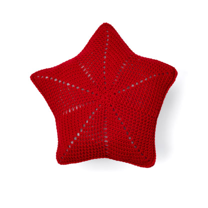 Red Heart Years of History Crochet Star Pillows Cherry Red