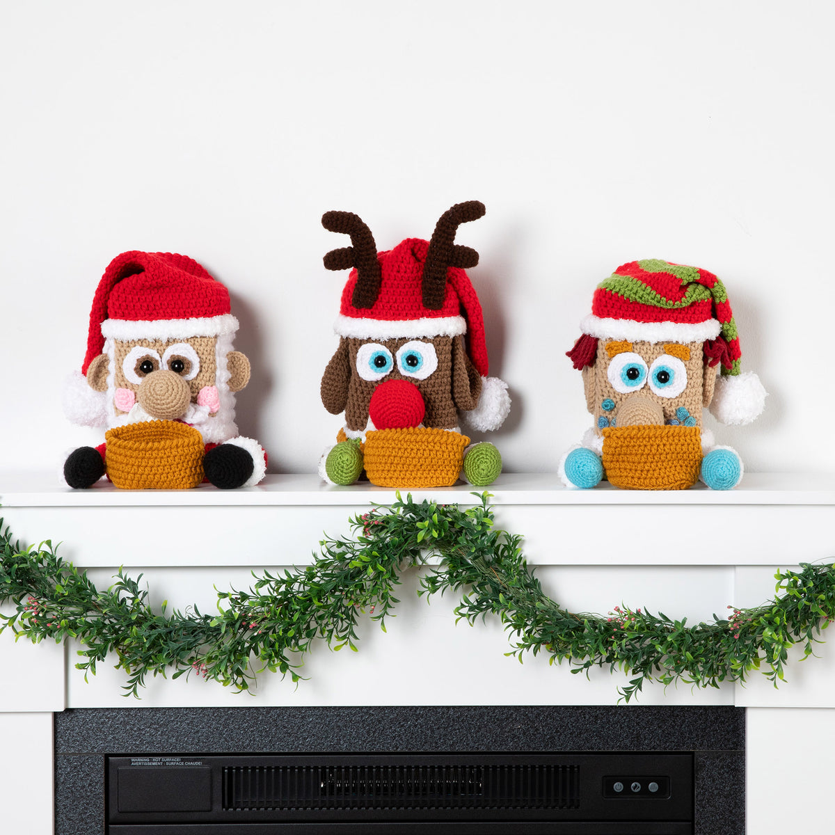 Crochet Holiday Décor made in Red Heart Yarn