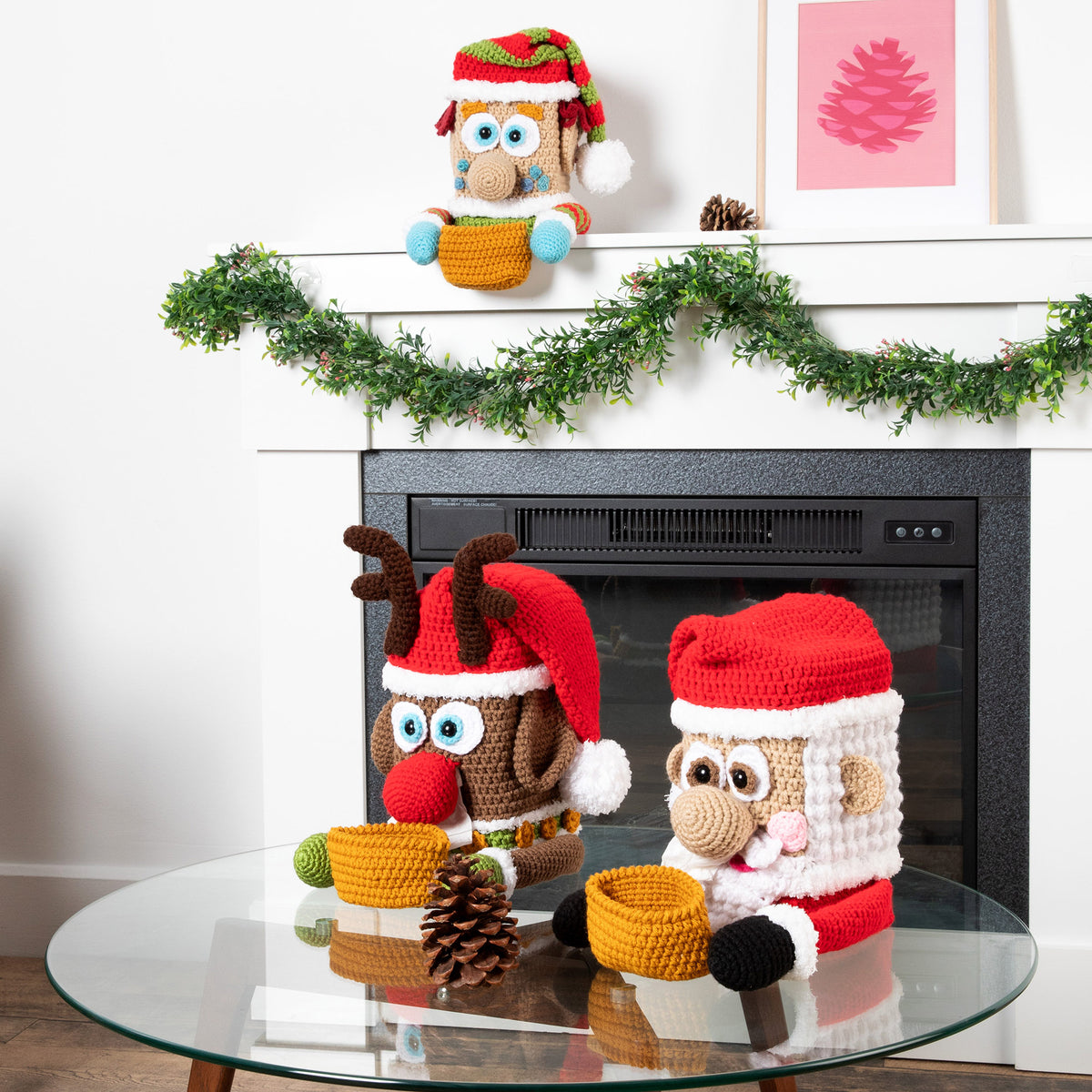 Crochet Holiday Décor made in Red Heart Yarn