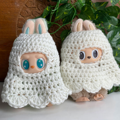 Red Heart Crochet LaBOOboo Labubu Costumes Ghost