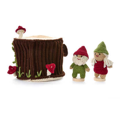 Red Heart Crochet Gnomes with a Little Stump House Red Heart Crochet Gnomes with a Little Stump House