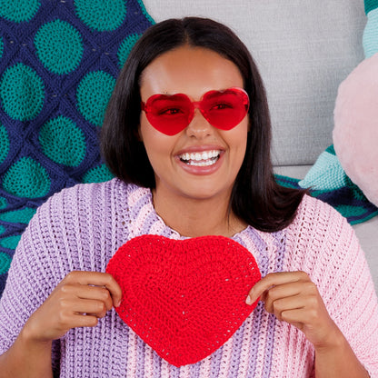 Red Heart Feeling the Love Crochet Heart Applique Red Heart Feeling the Love Crochet Heart Applique