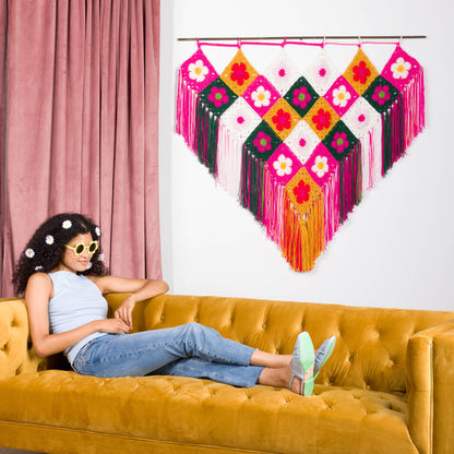 Red Heart Flower Power Crochet Wall Hanging Red Heart Flower Power Crochet Wall Hanging