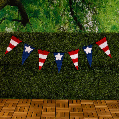 Red Heart Stars and Stripes Crochet Pennant Banner Red Heart Stars and Stripes Crochet Pennant Banner