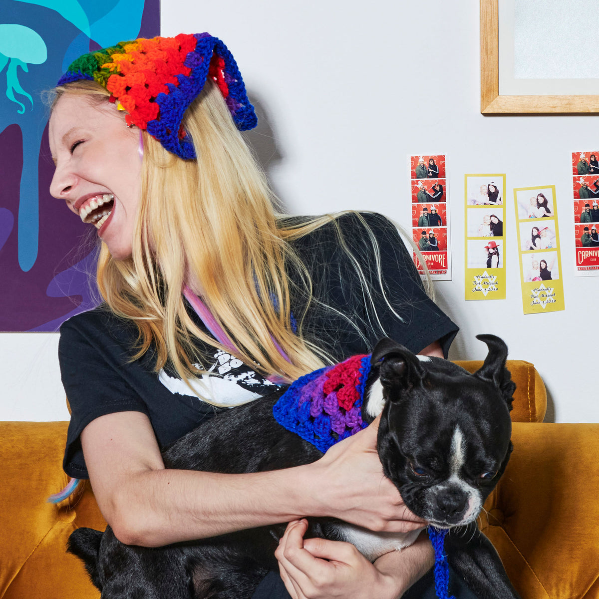 Crochet Matching Kerchiefs made in Red Heart Super Saver Yarn