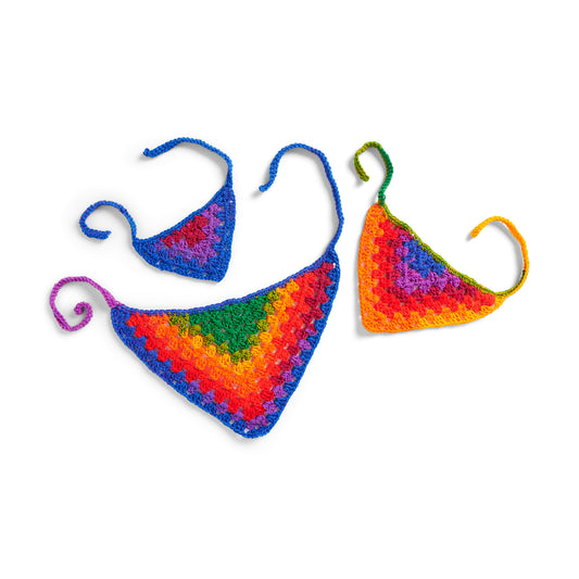 Crochet Matching Kerchiefs made in Red Heart Super Saver Yarn